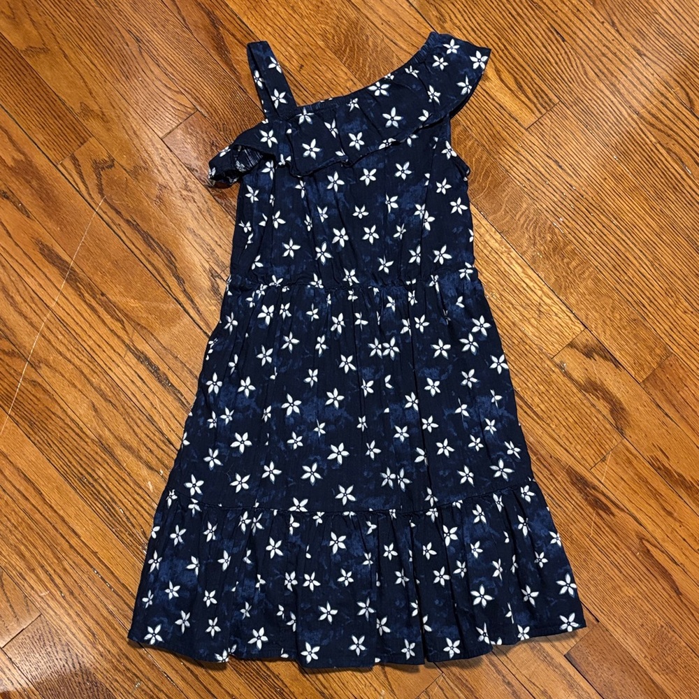 Jumping Beans Dark Blue Floral Kids Dress
